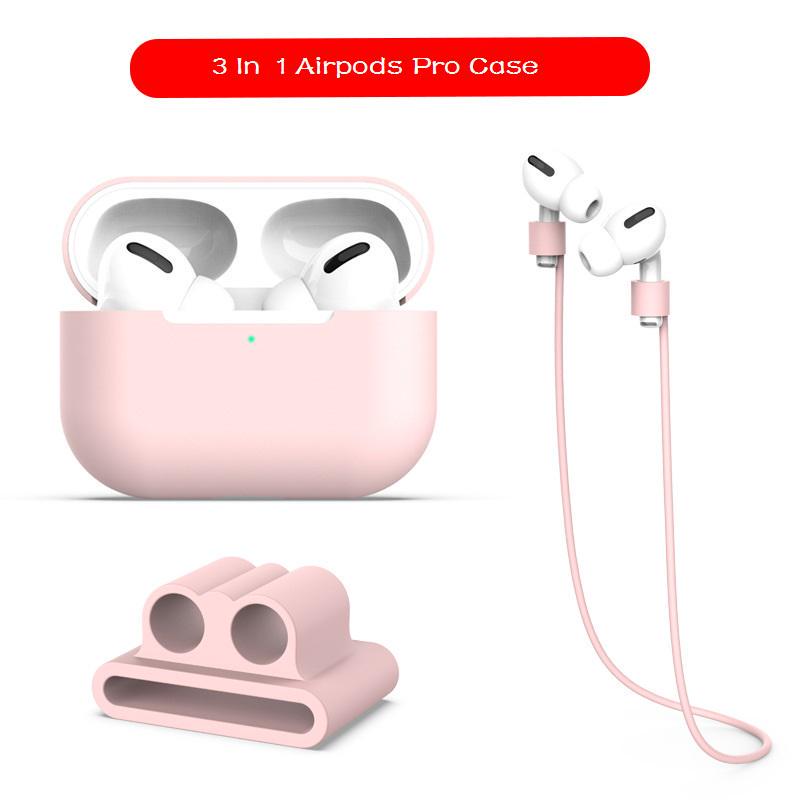 Мягкий силиконовый защитный чехол 3 в 1 для Airpods 3 (2021) / Airpods Pro 2 / Airpods Pro Чехол для наушников с анти-потерянным ремешком для Airpods Pro For Airpods Pro светло-розовый
Мягкий силиконовый защитный чехол 3 в 1 для Airpods 3 (2021) / Airpods Pro 2 / Airpods Pro Чехол для наушников с анти-потерянным ремешком для Airpods Pro For Airpods Pro светло-розовый