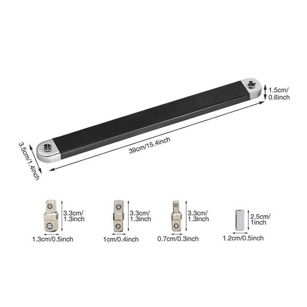 15inch Zero Offsets Extension Wrench Tight Spaces Extension Tool 1/2 in 1/4 in. 3/8 in Auto Repair Tool Home Tool чорний
15inch Zero Offsets Extension Wrench Tight Spaces Extension Tool 1/2 in 1/4 in. 3/8 in Auto Repair Tool Home Tool чорний