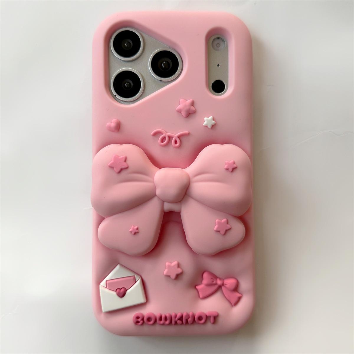 3D Pink Bow Stand iPhone 14/13 Pro Max Case, Anti-Fall Compatible with Apple 17/16/15. 17 Pro Max
3D Pink Bow Stand iPhone 14/13 Pro Max Case, Anti-Fall Compatible with Apple 17/16/15. 17 Pro Max