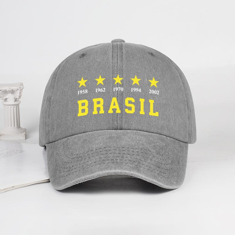 Brazil 5 Stars Champions 1958-2002 Baseball Cap For Men Women Washed Cotton Adjustable Dad Hat Brazil Football Fan Gift Sun Cap
Brazil 5 Stars Champions 1958-2002 Baseball Cap For Men Women Washed Cotton Adjustable Dad Hat Brazil Football Fan Gift Sun Cap