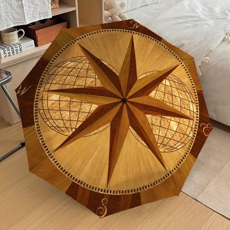 Compass Themed Folding Umbrella Fashion Auto-Open 8 Iron Ribs Plastic Handle Foldable Sunshade Perfect Christmas Gifts
Compass Themed Folding Umbrella Fashion Auto-Open 8 Iron Ribs Plastic Handle Foldable Sunshade Perfect Christmas Gifts