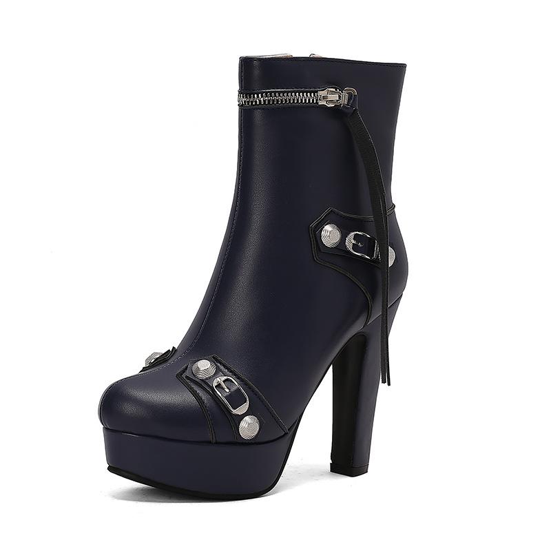 Новые женские ботильоны большого размера, осенне-зимние, на платформе, с толстым каблуком, модные, на молнии, женские туфли на высоком каблуке для вечеринки и свадьбы 39 темно-синий
Новые женские ботильоны большого размера, осенне-зимние, на платформе, с толстым каблуком, модные, на молнии, женские туфли на высоком каблуке для вечеринки и свадьбы 39 темно-синий
