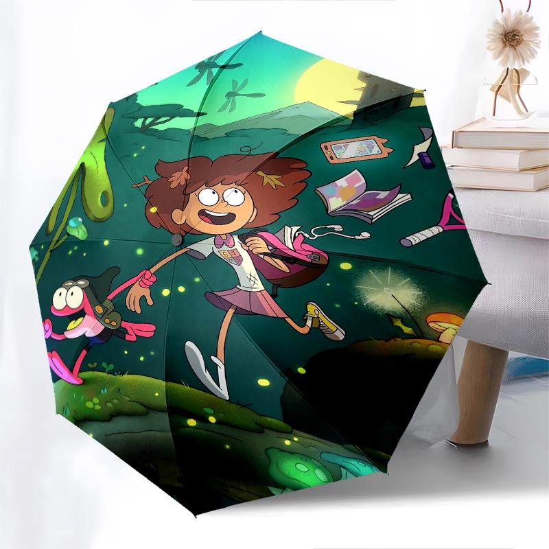 Amphibia Anne Boonchuy and Sprig Plantar Automatic Folding Cartoon Umbrella - 3 Folding Design, Vivid Cartoon Pattern, Suitable for Outdoor
Amphibia Anne Boonchuy and Sprig Plantar Automatic Folding Cartoon Umbrella - 3 Folding Design, Vivid Cartoon Pattern, Suitable for Outdoor