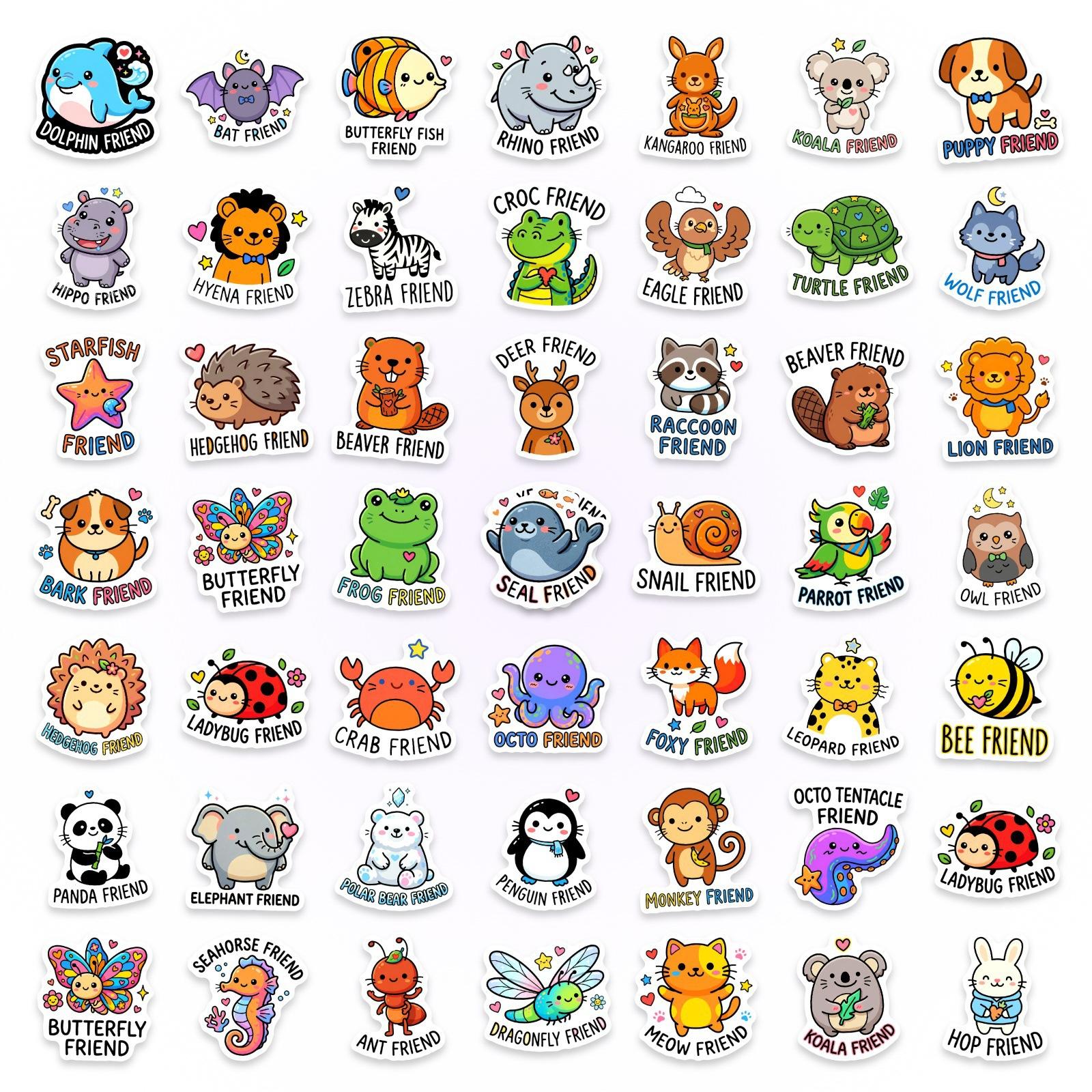 50 Cute Animal Cartoon Stickers, Multiple Cute Pets Diy Stickers, E-Commerce Hand Account Water Cup Material Stickers
50 Cute Animal Cartoon Stickers, Multiple Cute Pets Diy Stickers, E-Commerce Hand Account Water Cup Material Stickers