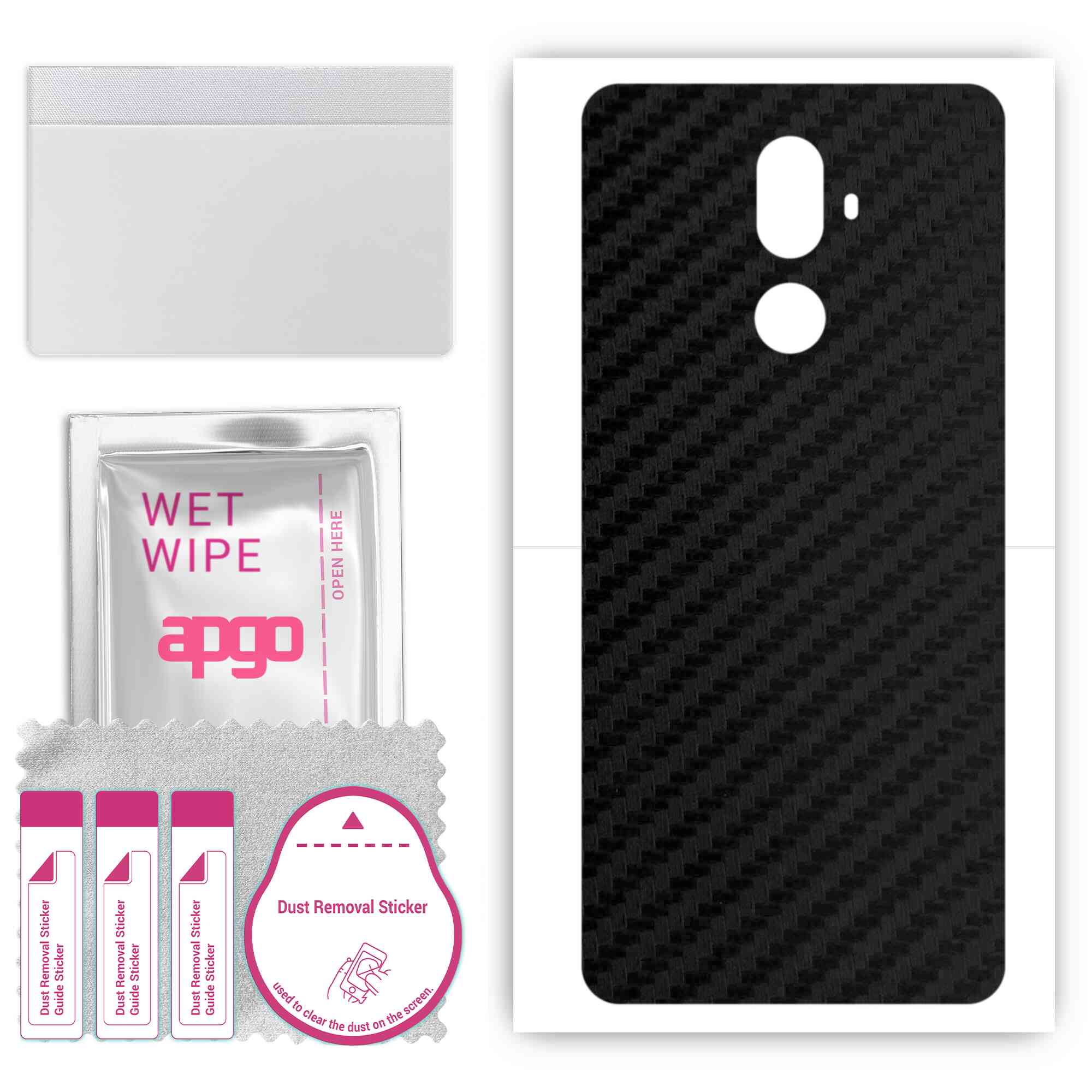 apgo Protective Skin Sticker for the back compatible with Cubot X18 Plus, Wrap Film, Foil, Vinyl - Pattern Carbon Black
apgo Protective Skin Sticker for the back compatible with Cubot X18 Plus, Wrap Film, Foil, Vinyl - Pattern Carbon Black