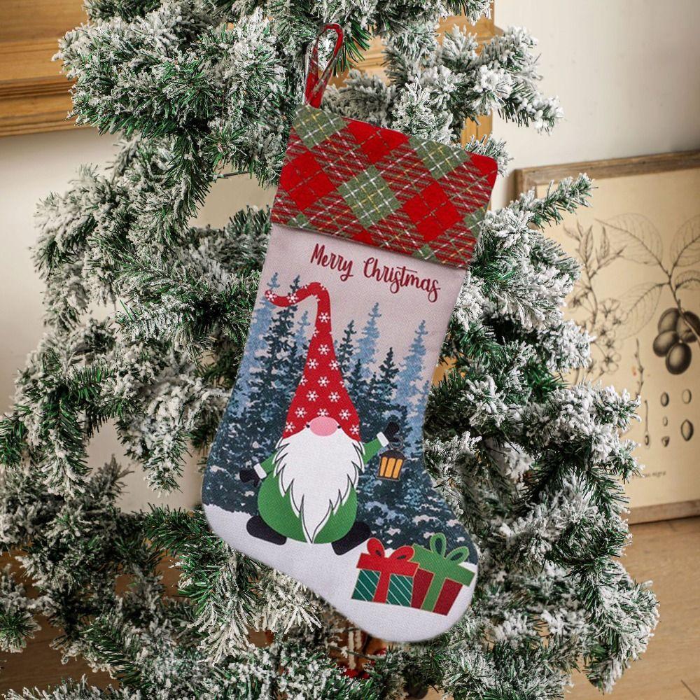 Plaid Christmas Stocking Rudolph Gift Bag Candy Bag Christmas Gift Sock Christmas Decor Style A
Plaid Christmas Stocking Rudolph Gift Bag Candy Bag Christmas Gift Sock Christmas Decor Style A