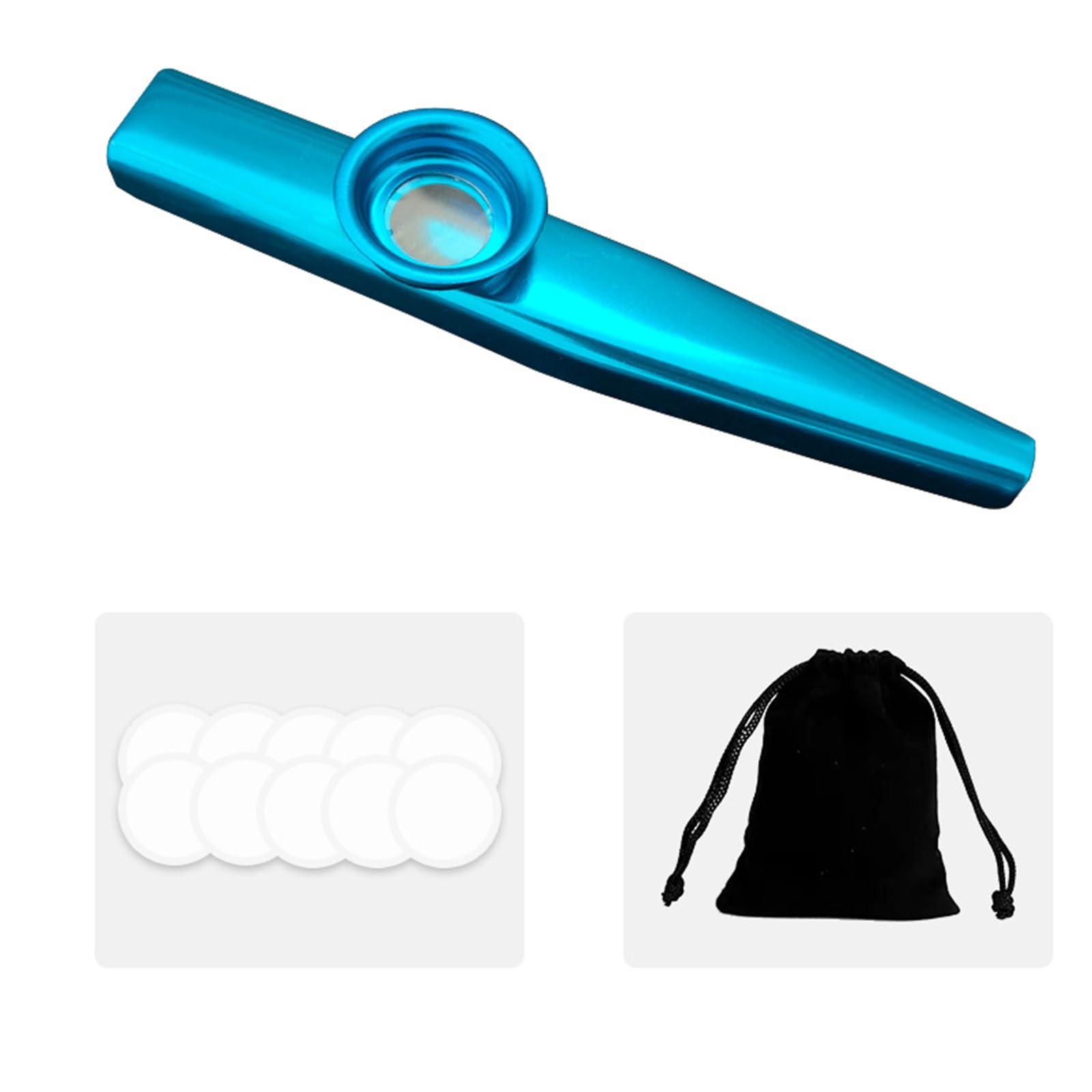 Blue Kazoo with 10 membranes and storage slide musical instrument for perfect gift bag, whistle, beginners,
Blue Kazoo with 10 membranes and storage slide musical instrument for perfect gift bag, whistle, beginners,