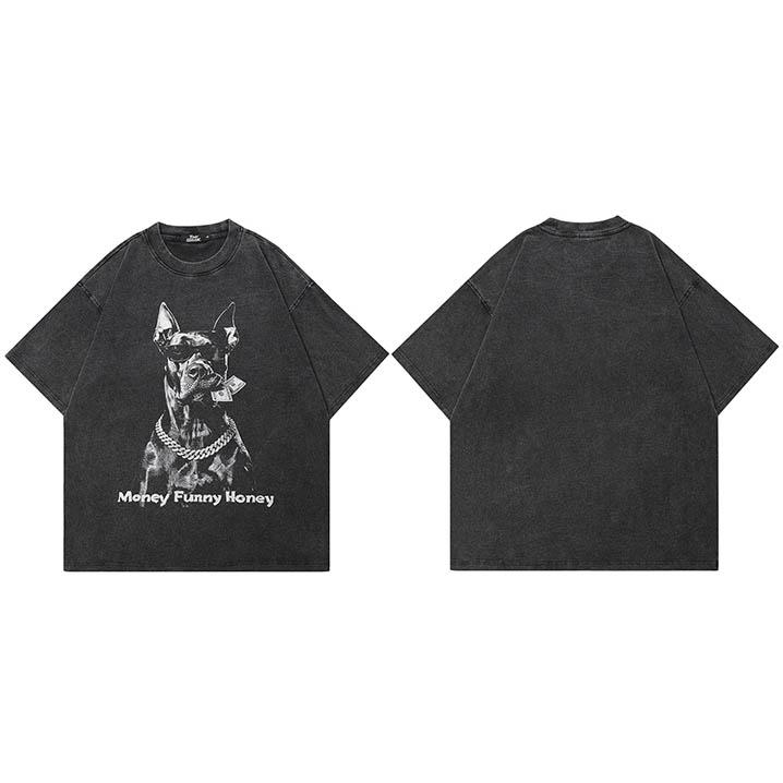 Men Hip Hop Streetwear Oversized T Shirt Funny Money Doberman Dog Graphic TShirt Cotton Faded Black Tshirt Unisex Tops Tee S
Men Hip Hop Streetwear Oversized T Shirt Funny Money Doberman Dog Graphic TShirt Cotton Faded Black Tshirt Unisex Tops Tee S