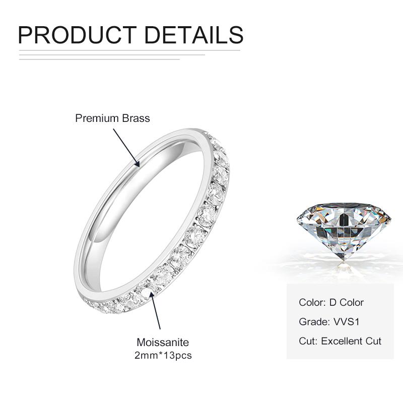 Rrjzz 14K Gold Plated Stackable Half Eternity Engagement Ring Certified Lab Imitation Diamond 2MM D-Color Moissanite Women Ring 4
Rrjzz 14K Gold Plated Stackable Half Eternity Engagement Ring Certified Lab Imitation Diamond 2MM D-Color Moissanite Women Ring 4