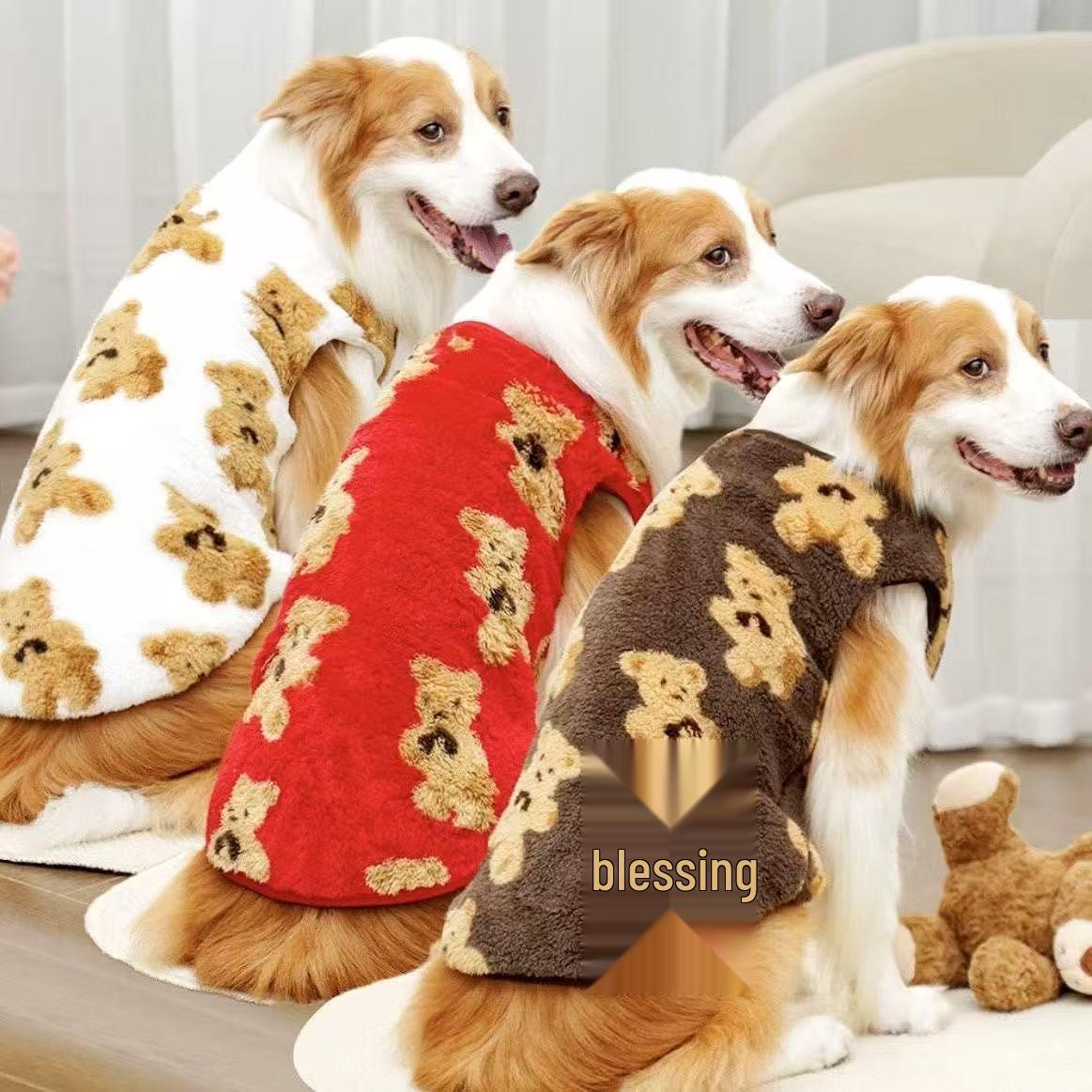 New Warm Plush Clothing for Bichons, Golden Retrievers, Cats, and Small to Large Dogs XS (Back Length 20cm) 1-2 lbs
New Warm Plush Clothing for Bichons, Golden Retrievers, Cats, and Small to Large Dogs XS (Back Length 20cm) 1-2 lbs