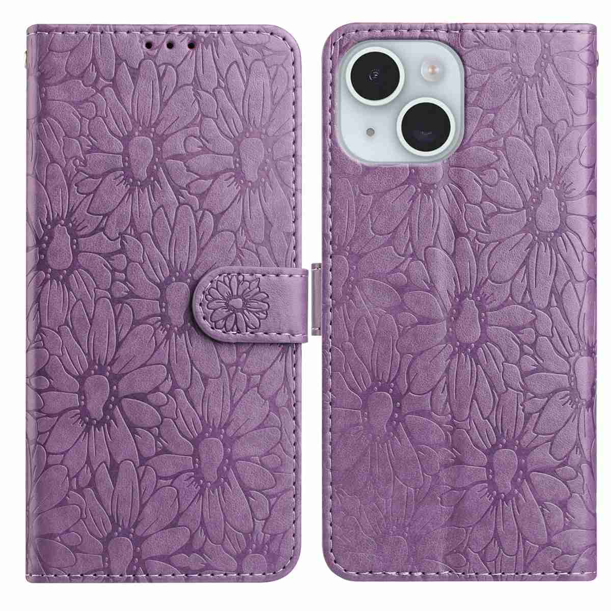For iPhone 15 Leather Case Daisy Imprint Wallet Stand Phone Protective Cover Light Purple
For iPhone 15 Leather Case Daisy Imprint Wallet Stand Phone Protective Cover Light Purple