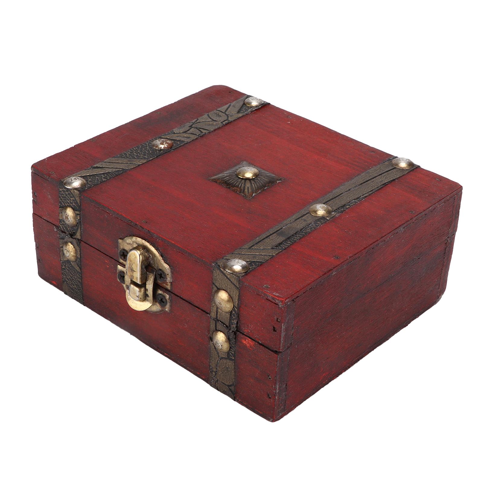 Сундук для хранения вещей, ретро-деревянный красный сундук для хранения с металлическим замком для ювелирных изделий, аксессуаров, косметики
Сундук для хранения вещей, ретро-деревянный красный сундук для хранения с металлическим замком для ювелирных изделий, аксессуаров, косметики
