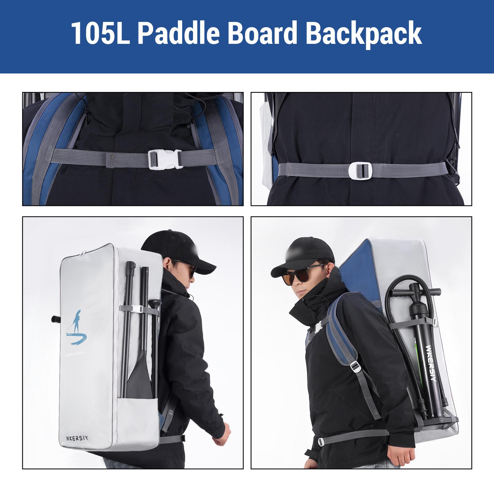 105L Paddle Board Backpack Waterproof Large Capacity Portable Oxford Cloth SUP Surfboard Bag білий
105L Paddle Board Backpack Waterproof Large Capacity Portable Oxford Cloth SUP Surfboard Bag білий
