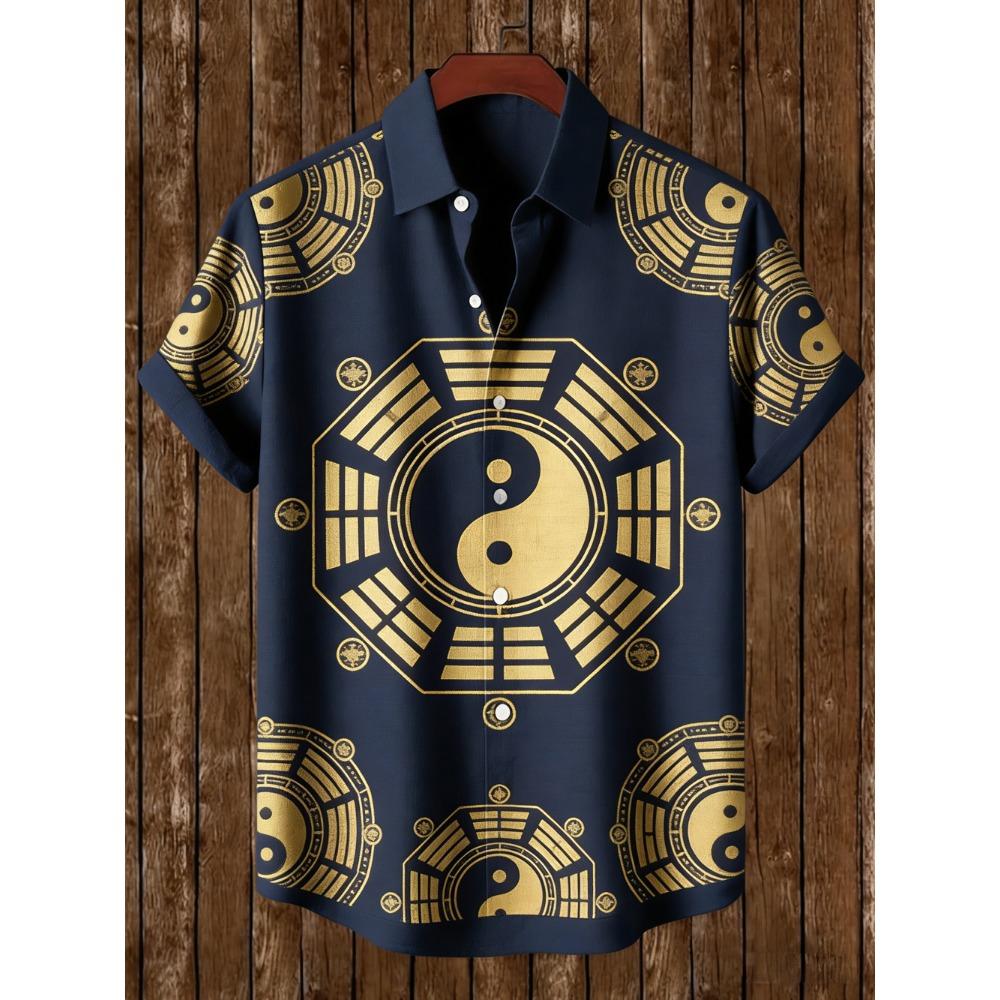 Summer Outdoor Streetwear Men s Fashion Shirts Taiji Ethnic Patterns Printed Men s Shirts Casual Daily Men s and Women s Shirt S
Summer Outdoor Streetwear Men s Fashion Shirts Taiji Ethnic Patterns Printed Men s Shirts Casual Daily Men s and Women s Shirt S
