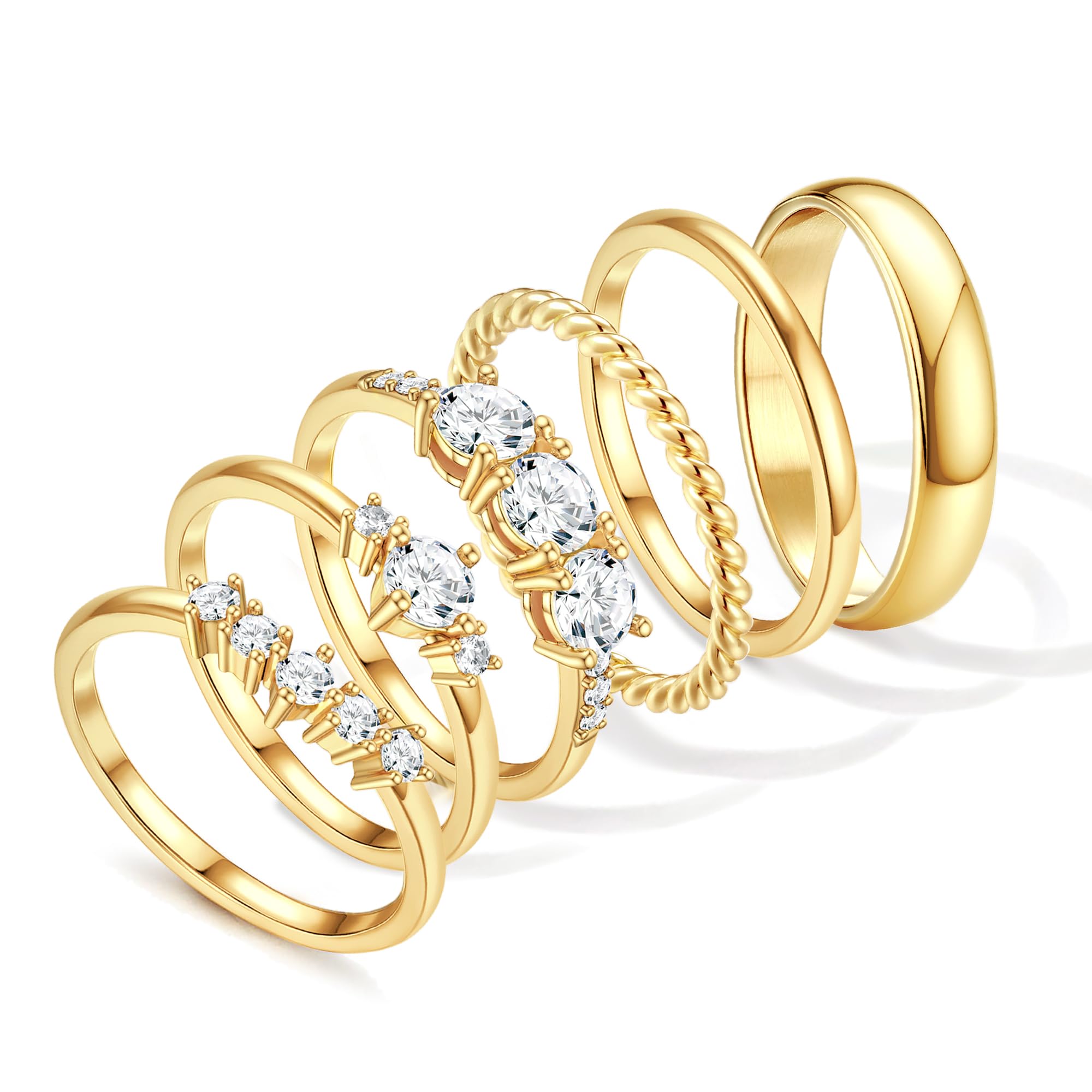 Bobisty Gold Plated Stackable Rings Non Tarnish Cubic Zirconia Thin Thumb Ring Set Statement Promise Wedding Band Ring for Women 9
Bobisty Gold Plated Stackable Rings Non Tarnish Cubic Zirconia Thin Thumb Ring Set Statement Promise Wedding Band Ring for Women 9