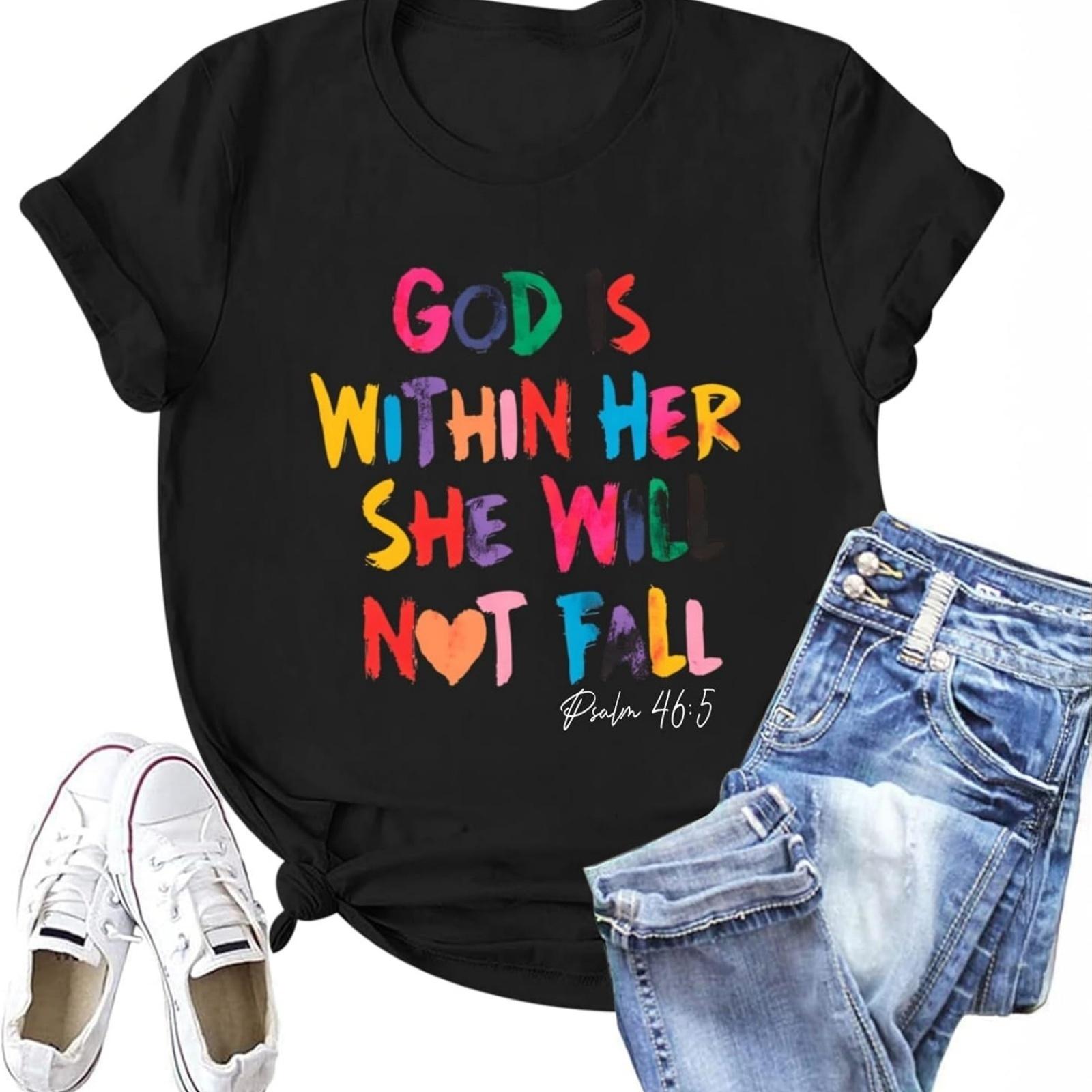 Christian Shirts for Women Jesus God is Within Her Tshirt Faith Inspirational Bible Verse Religious Graphic Tee Tops XXXXXL чорний
Christian Shirts for Women Jesus God is Within Her Tshirt Faith Inspirational Bible Verse Religious Graphic Tee Tops XXXXXL чорний