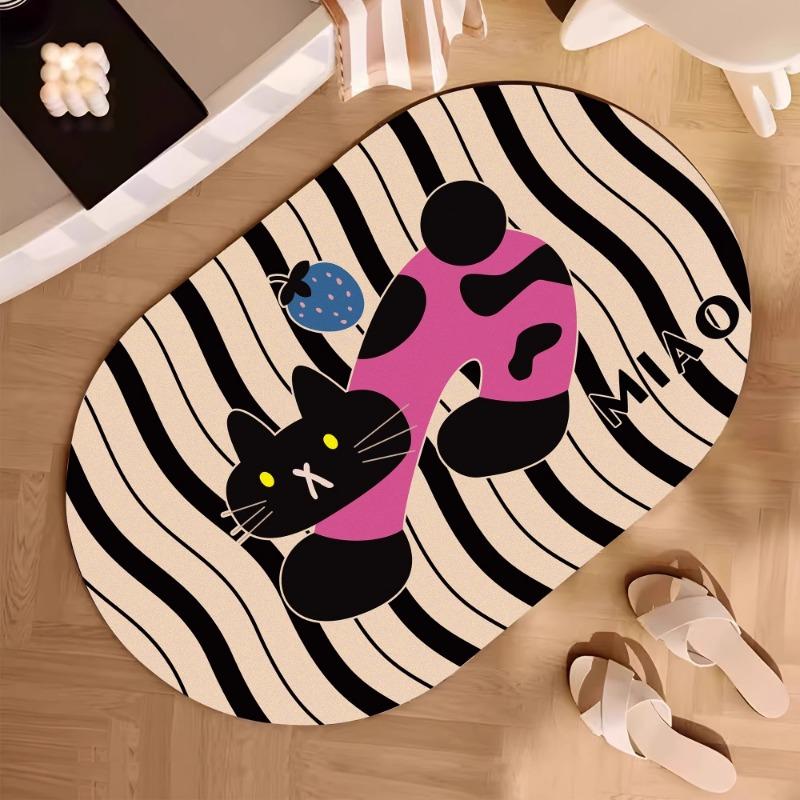 Cartoon bathroom bathroom floor mat, diatom mud, quick-drying water absorption, door carpet, household toilet non-slip foot mat 40x60cm15.7x23.6in
Cartoon bathroom bathroom floor mat, diatom mud, quick-drying water absorption, door carpet, household toilet non-slip foot mat 40x60cm15.7x23.6in