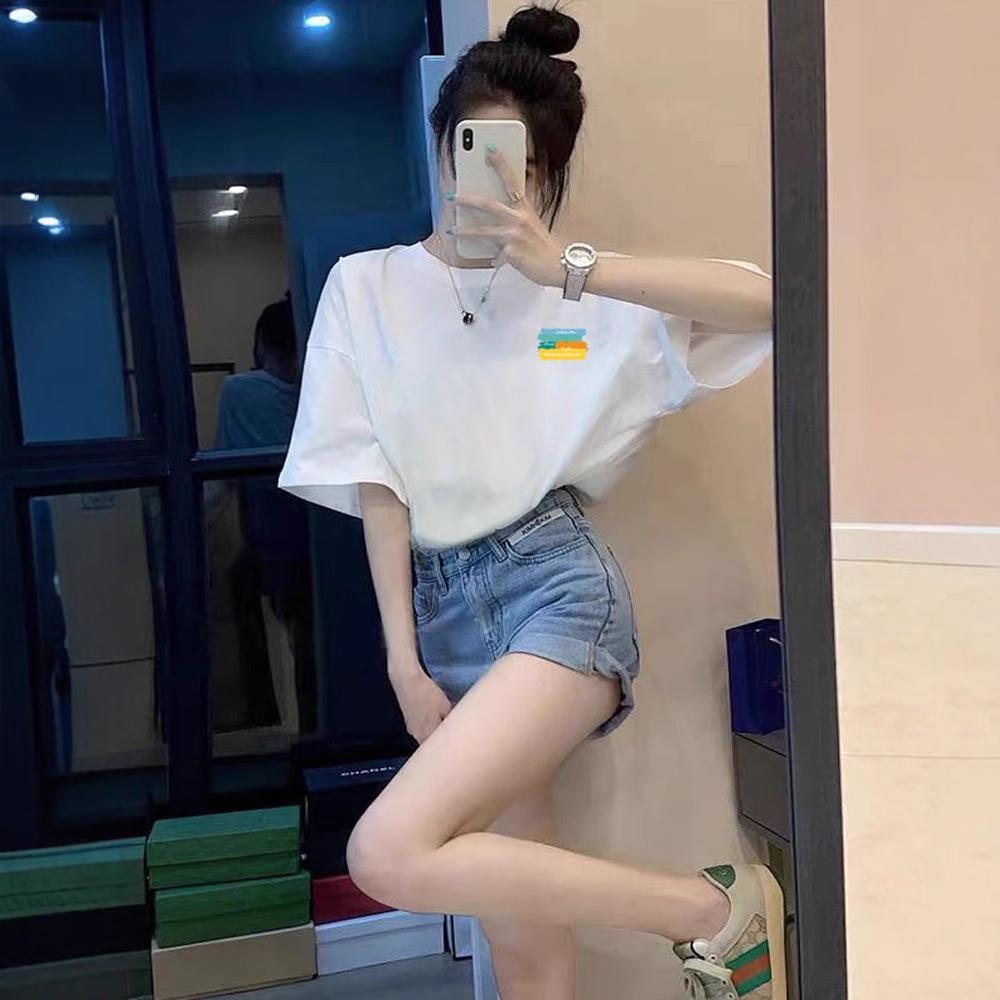 White short-sleeved t-shirt women s 2025 new Korean version loose and thin cartoon printed round neck half-sleeved pure cotton top trendy S
White short-sleeved t-shirt women s 2025 new Korean version loose and thin cartoon printed round neck half-sleeved pure cotton top trendy S