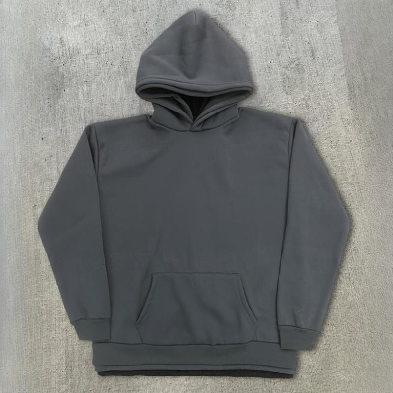 European and American three-layer design solid color fashionable street trend hooded sweatshirt L темно-сірий
European and American three-layer design solid color fashionable street trend hooded sweatshirt L темно-сірий