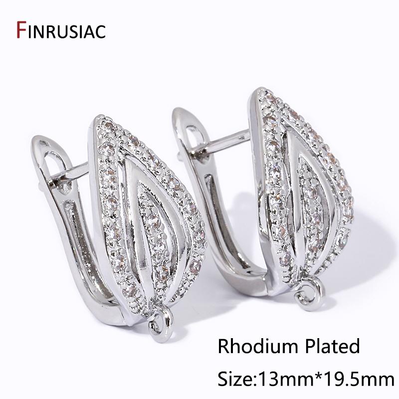18K Gold Plated Brass Inlaid Zircon Shvenzy Earring Hooks For Jewelry Making Accessories, Earwire Fixtures,DIY Earring Findings 1 pair
18K Gold Plated Brass Inlaid Zircon Shvenzy Earring Hooks For Jewelry Making Accessories, Earwire Fixtures,DIY Earring Findings 1 pair