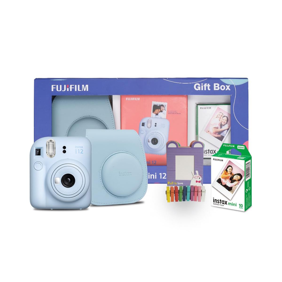 Подарочный набор с мини-камерой 12: цвет Пастельно-голубой, Instax Mini 12 Gift Box Pastel Blue Set, Instax
Подарочный набор с мини-камерой 12: цвет Пастельно-голубой, Instax Mini 12 Gift Box Pastel Blue Set, Instax