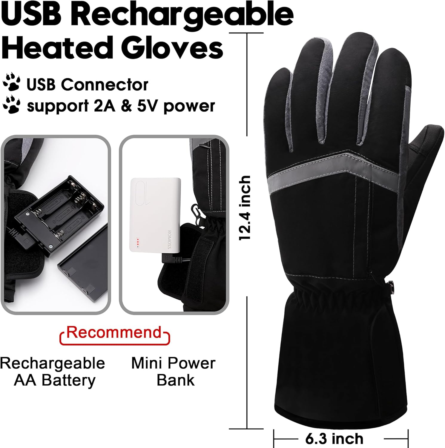 Women Heated Gloves Winter Waterproof Touchscreen Rechargeable USB Insulated Ski Gloves M Size United States
Women Heated Gloves Winter Waterproof Touchscreen Rechargeable USB Insulated Ski Gloves M Size United States
