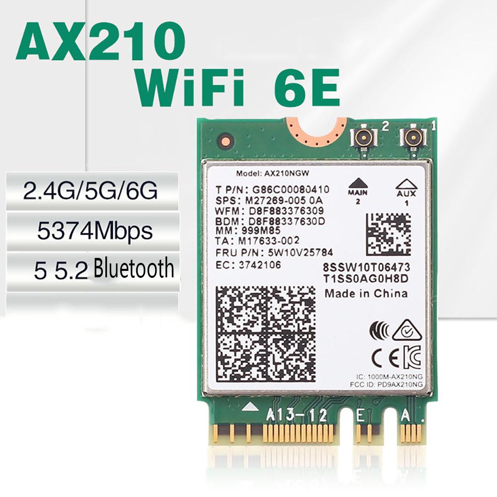 Tri-band AX210NGW WIFI6E Wireless Network card for NGFF m. 2802. 11 A / b/g/n / ac / ax
Tri-band AX210NGW WIFI6E Wireless Network card for NGFF m. 2802. 11 A / b/g/n / ac / ax