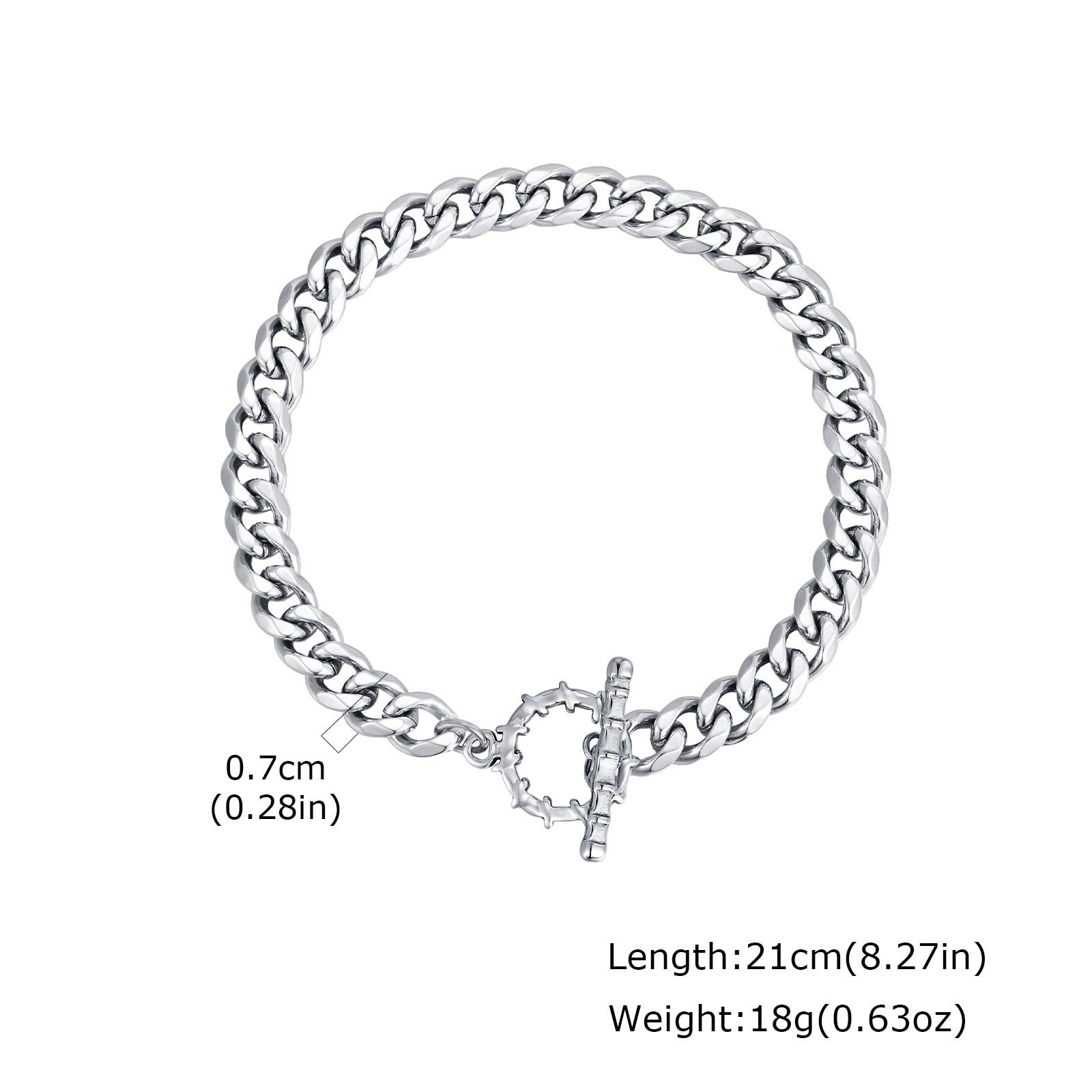 Браслет-тогл кубинской цепи для мужчин, водонепроницаемый браслет из нержавеющей стали Майами кубинского плетения с легкой OT-застежкой, классическая металлическая цепь
Браслет-тогл кубинской цепи для мужчин, водонепроницаемый браслет из нержавеющей стали Майами кубинского плетения с легкой OT-застежкой, классическая металлическая цепь