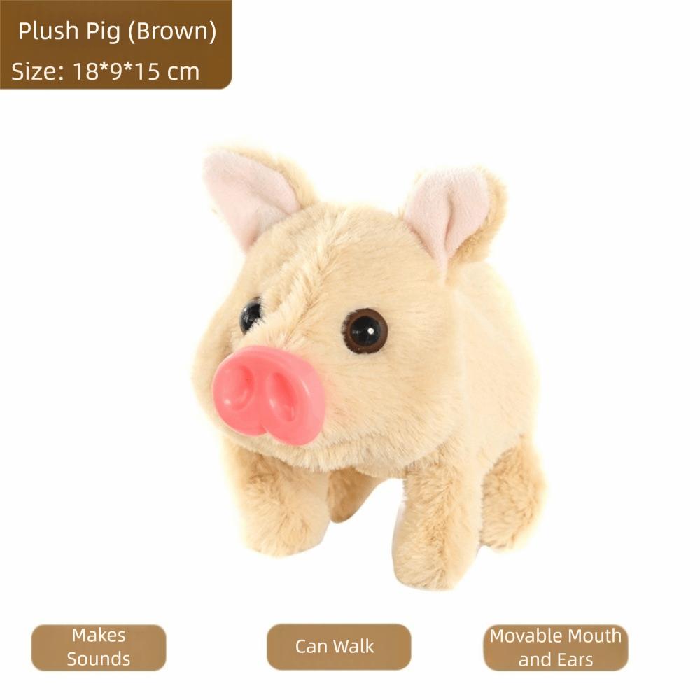 Интерактивные электронные плюшевые игрушки с писком Движущиеся уши Симуляция поросенка коричневый
Интерактивные электронные плюшевые игрушки с писком Движущиеся уши Симуляция поросенка коричневый