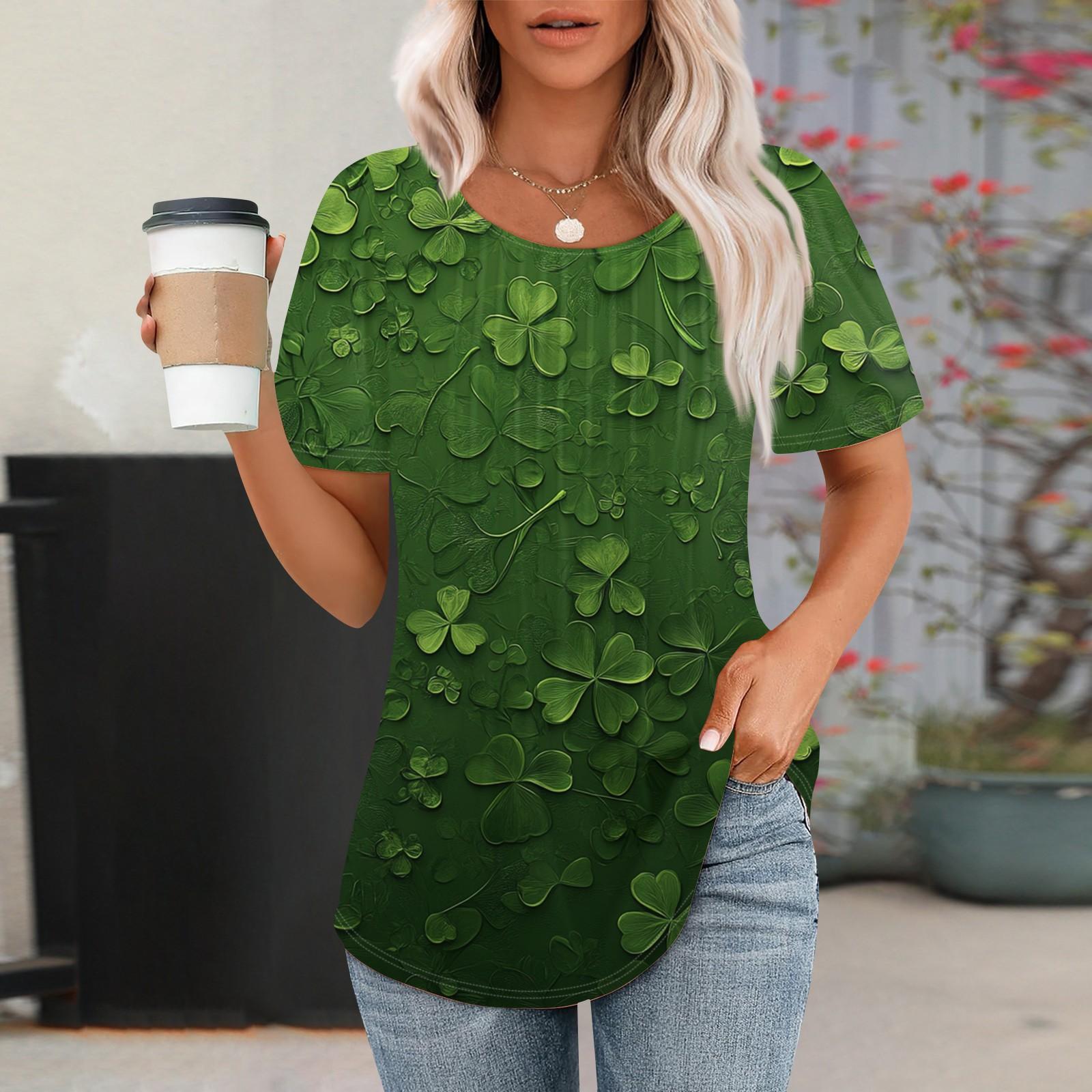 Женская модная повседневная плиссированная круглая горловина St. Футболка с короткими рукавами и принтом ко Дню Святого Патрика XXXL
Женская модная повседневная плиссированная круглая горловина St. Футболка с короткими рукавами и принтом ко Дню Святого Патрика XXXL