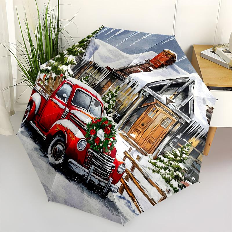 Winter SceneChristmas Truck Automatic Folding umbrella Compact 8 rib Design, Unique Style, Suitable for Everyday Outdoor Use, Perfect Gift f
Winter SceneChristmas Truck Automatic Folding umbrella Compact 8 rib Design, Unique Style, Suitable for Everyday Outdoor Use, Perfect Gift f