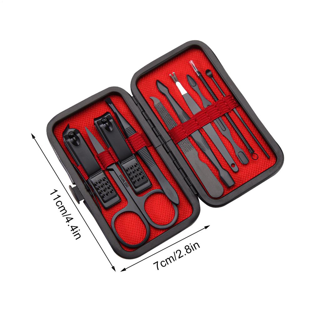 Nail Trimming Kit 10 Pieces Stainless Steel Portable With Travel Case Personal Manicure Set For Home Travel Salon Business Trip чорний
Nail Trimming Kit 10 Pieces Stainless Steel Portable With Travel Case Personal Manicure Set For Home Travel Salon Business Trip чорний