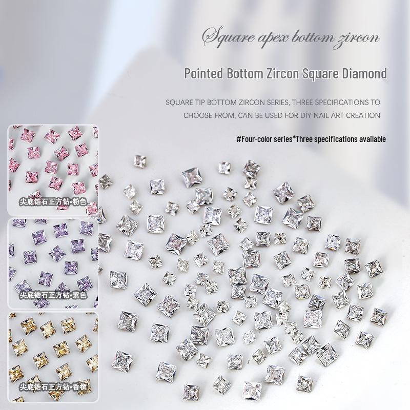 50-Piece 5A White Cubic Zirconia Nail Art Decorations - Square & Pointed Bottom Accessories
50-Piece 5A White Cubic Zirconia Nail Art Decorations - Square & Pointed Bottom Accessories