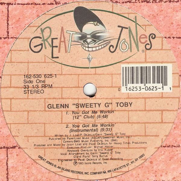 12inch Record GLENN SWEETY G TOBY - You Got Me Workin 1625306251 Great Jones 1993 US Dance & Electronica Used
12inch Record GLENN SWEETY G TOBY - You Got Me Workin 1625306251 Great Jones 1993 US Dance & Electronica Used