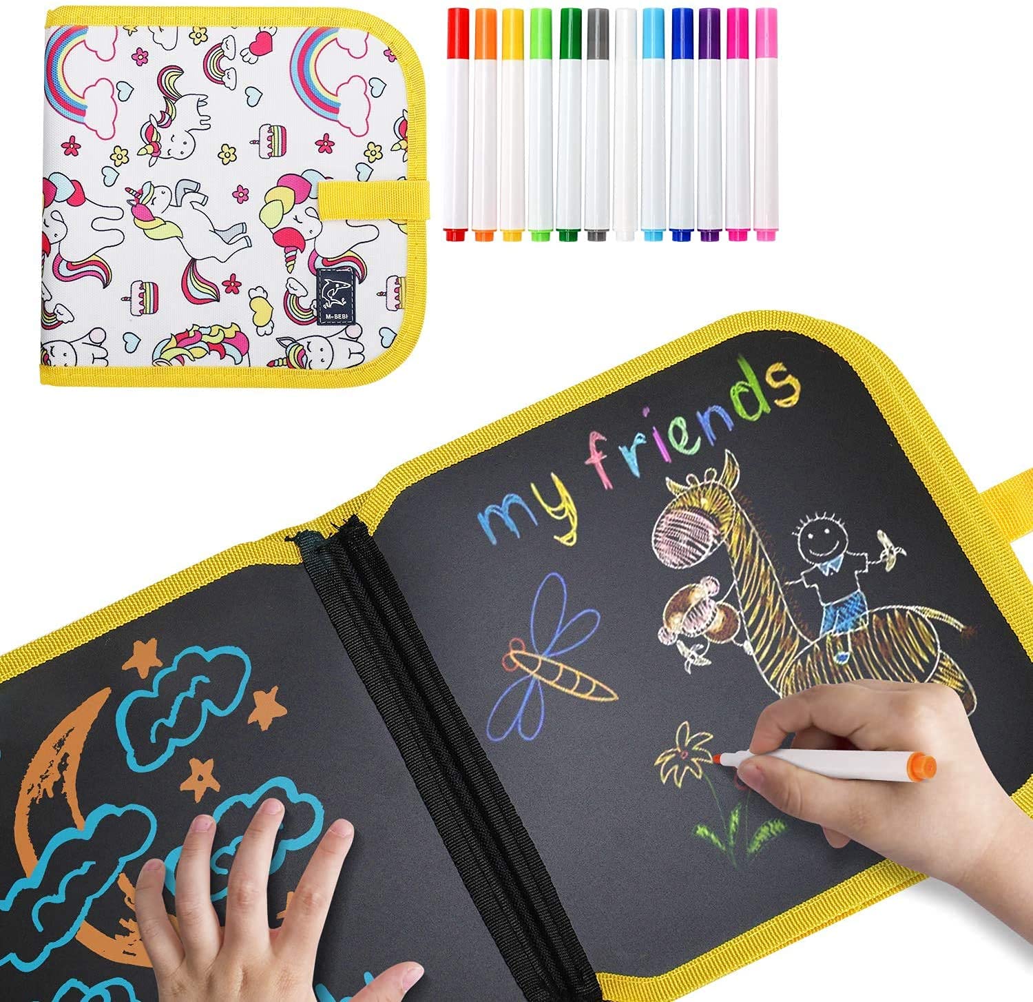 SAMVARDHAN Colouring Drawing Board Erasable Painting Book Doodle Pad Portable Reusable Writing Boards Toys Gift for Kids & Children 14 Pages(mix
SAMVARDHAN Colouring Drawing Board Erasable Painting Book Doodle Pad Portable Reusable Writing Boards Toys Gift for Kids & Children 14 Pages(mix