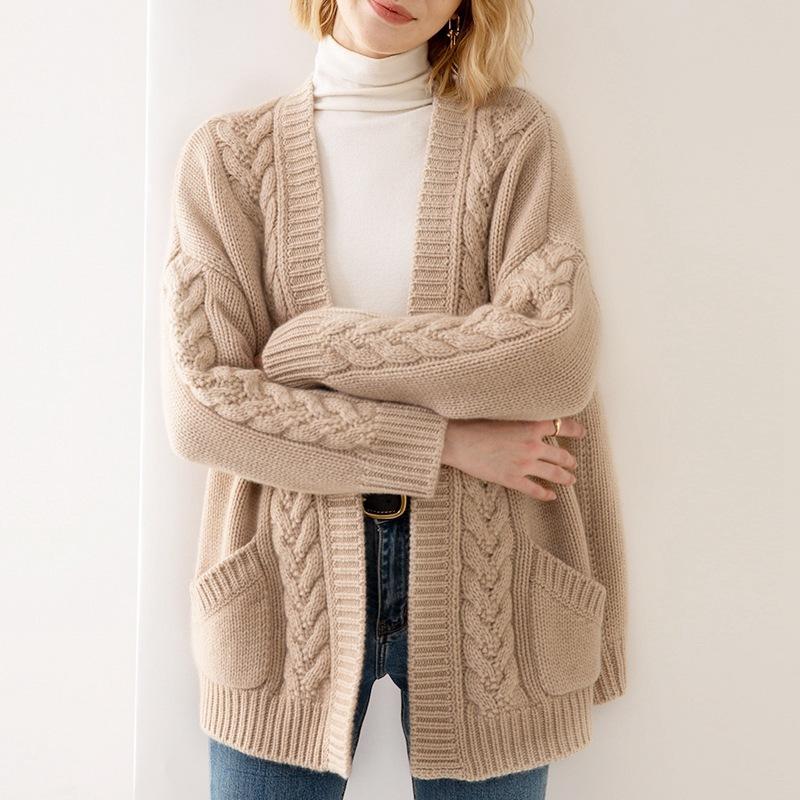 Vintage V-neck Knitted Cardigan for Women 2026 Autumn Winter Casual Oversized Solid Twisted Flower Long Sweater Women s Coat Y2k XL
Vintage V-neck Knitted Cardigan for Women 2026 Autumn Winter Casual Oversized Solid Twisted Flower Long Sweater Women s Coat Y2k XL