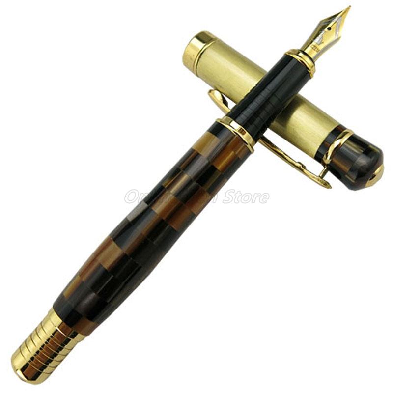 Kaigelu 336 Metal And Celluloid Resin White Marble Fountain Pen 22KGP Medium Nib Professional Stationery Writing Gift Pen коричневий
Kaigelu 336 Metal And Celluloid Resin White Marble Fountain Pen 22KGP Medium Nib Professional Stationery Writing Gift Pen коричневий
