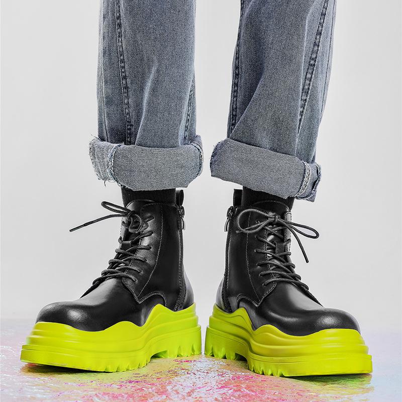 Men Chunky Ankle Boots Spring Autumn Male Shoes Split Leather Designer Martins Boots Non-Slip Fashion Platform Motorcycle Boots
Men Chunky Ankle Boots Spring Autumn Male Shoes Split Leather Designer Martins Boots Non-Slip Fashion Platform Motorcycle Boots