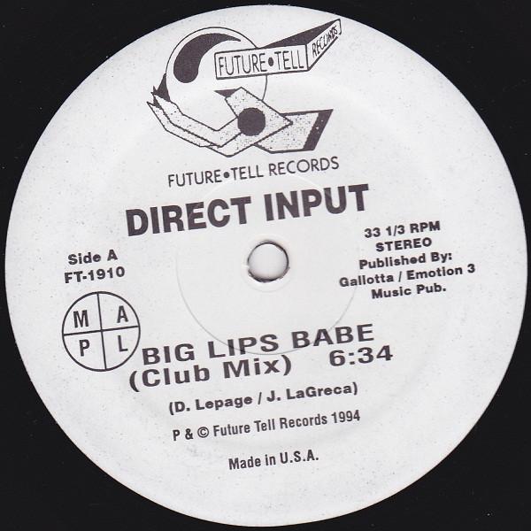 12inch Record DIRECT INPUT - Big Lips Babe FT1910 Future Tell 1994 Canada Dance & Electronica Used
12inch Record DIRECT INPUT - Big Lips Babe FT1910 Future Tell 1994 Canada Dance & Electronica Used