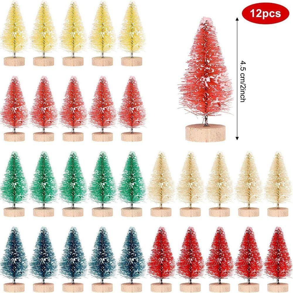 12PCS Table Top Decorations Gold Mini Tree Sisal Silk Bottle Brush Trees Winter Snow Ornaments
12PCS Table Top Decorations Gold Mini Tree Sisal Silk Bottle Brush Trees Winter Snow Ornaments