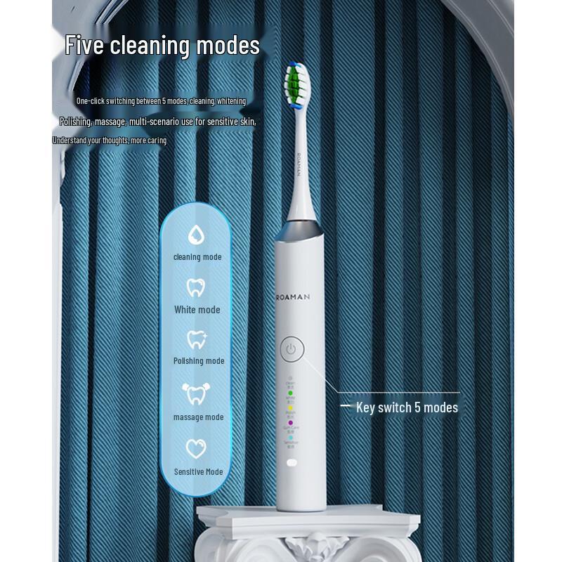 ROAMAN A7 Smart Sonic Electric Toothbrush CN plug (adapter included)
ROAMAN A7 Smart Sonic Electric Toothbrush CN plug (adapter included)