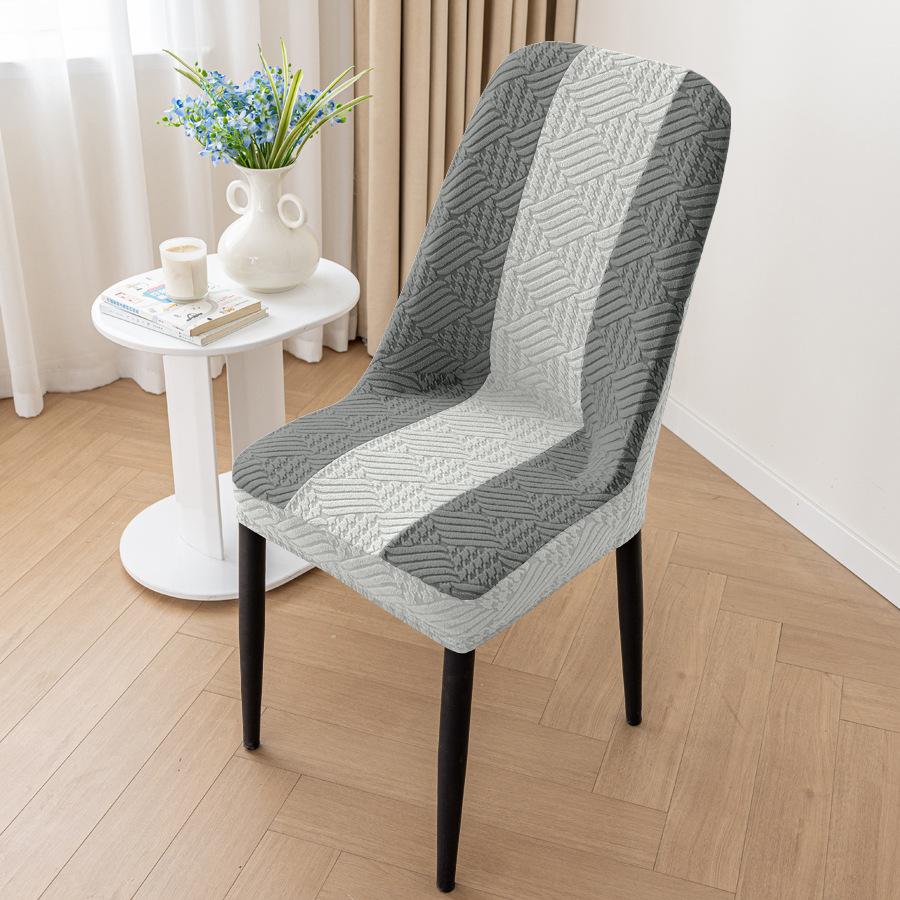 Curved Chair Cover Two-Tone Color Pattern Comfortable Breathable Durable Seat Cover Home Restaurant Trending Style Chair Cover 1 piece
Curved Chair Cover Two-Tone Color Pattern Comfortable Breathable Durable Seat Cover Home Restaurant Trending Style Chair Cover 1 piece