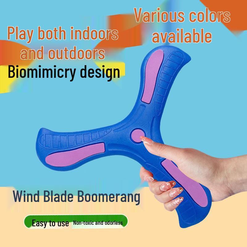 Children s EVA Outdoor Interactive Parent-Child Boomerang Toy - Three-Leaf Hand-Throw Return Boomerang.
Children s EVA Outdoor Interactive Parent-Child Boomerang Toy - Three-Leaf Hand-Throw Return Boomerang.