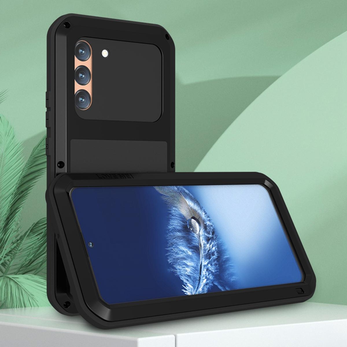 LOVE MEI Shockproof Phone Case for Samsung Galaxy S22+ 5G Anti-Drop Scratch Resistant Metal Bumper Silicone Case with Tempered Glass Screen Protector Black
LOVE MEI Shockproof Phone Case for Samsung Galaxy S22+ 5G Anti-Drop Scratch Resistant Metal Bumper Silicone Case with Tempered Glass Screen Protector Black