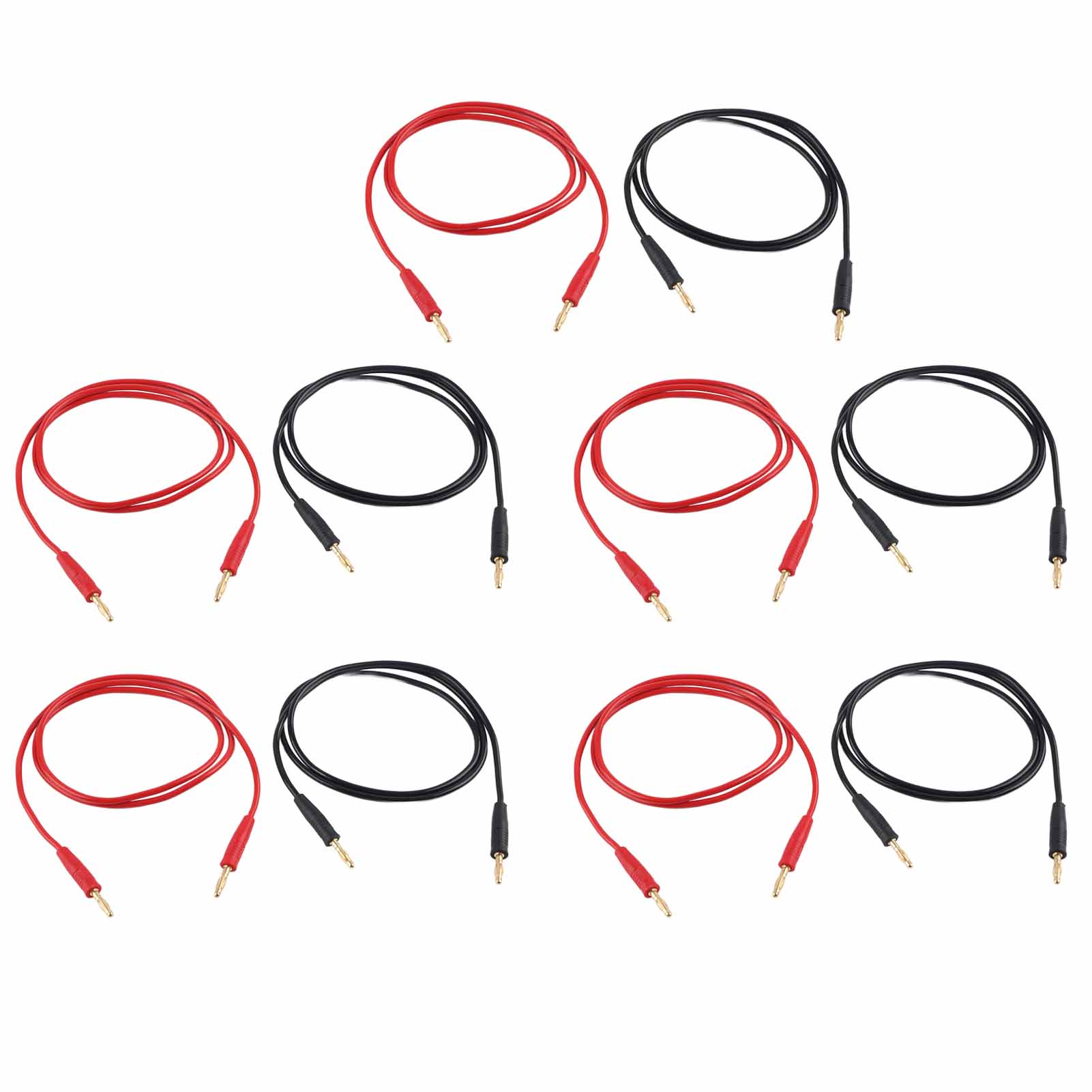 5 Set Banana Plug Test Male to Male Gold Nickel Plated Brass Welding 70003 4mm Red Black
5 Set Banana Plug Test Male to Male Gold Nickel Plated Brass Welding 70003 4mm Red Black