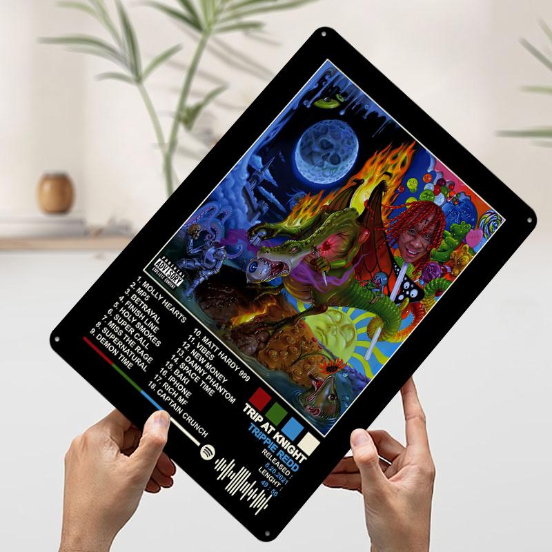 Trippie Redd Trip At Knight Album Metal Poster Customized Wall Art Retro Vintage Tinplate Signs for Bedroom Decoration Room 20x30cm(7.8x11.8inch)
Trippie Redd Trip At Knight Album Metal Poster Customized Wall Art Retro Vintage Tinplate Signs for Bedroom Decoration Room 20x30cm(7.8x11.8inch)