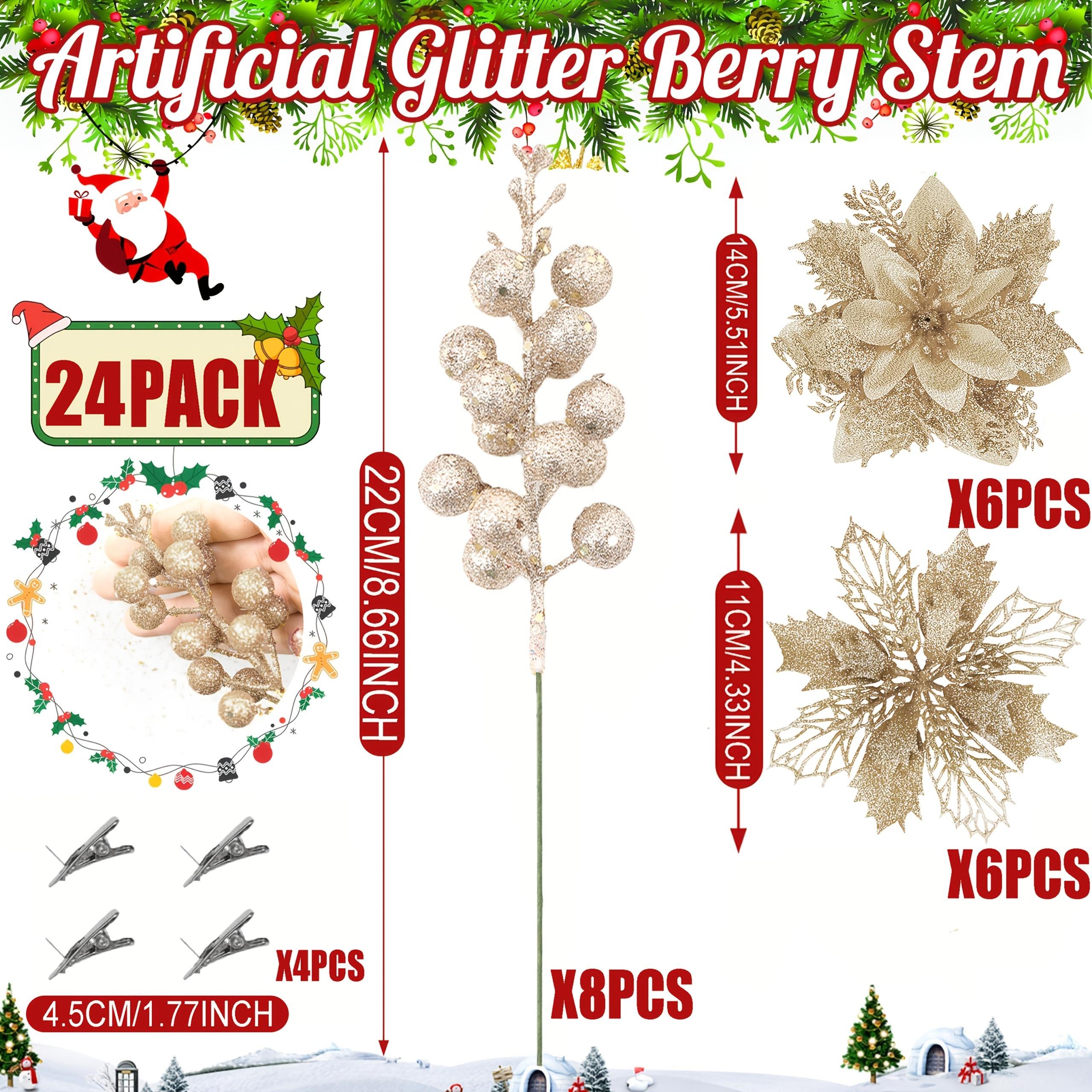 24Pcs Artificial Flowers Berry Branch Fake Plant Christmas Tree Decoration For Home Decor New Year Party Supplies Gift Accessory
24Pcs Artificial Flowers Berry Branch Fake Plant Christmas Tree Decoration For Home Decor New Year Party Supplies Gift Accessory