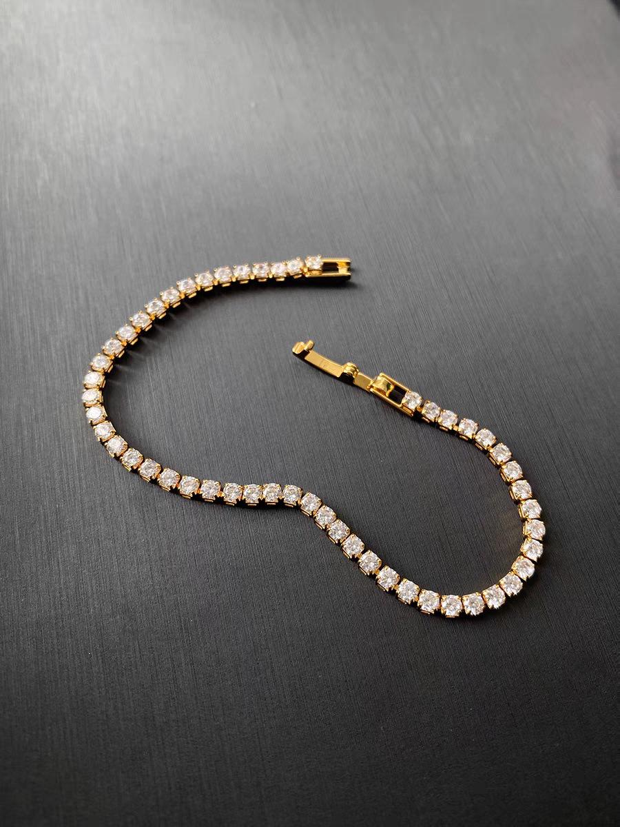 Женский циркониевый браслет в стиле хип-хоп - Гальванизированный круглый теннисный браслет-манжета Length 18cm
Женский циркониевый браслет в стиле хип-хоп - Гальванизированный круглый теннисный браслет-манжета Length 18cm