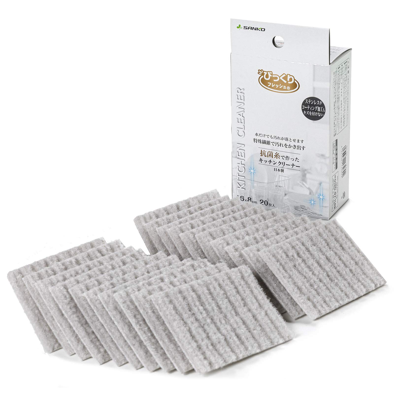 Sanko Kitchen Sponge Tableware Cup Sink Antibacterial Cleaner Made in Japan Surprisingly Fresh 20 pieces 6 x 8 cm Gray BA-55
Sanko Kitchen Sponge Tableware Cup Sink Antibacterial Cleaner Made in Japan Surprisingly Fresh 20 pieces 6 x 8 cm Gray BA-55