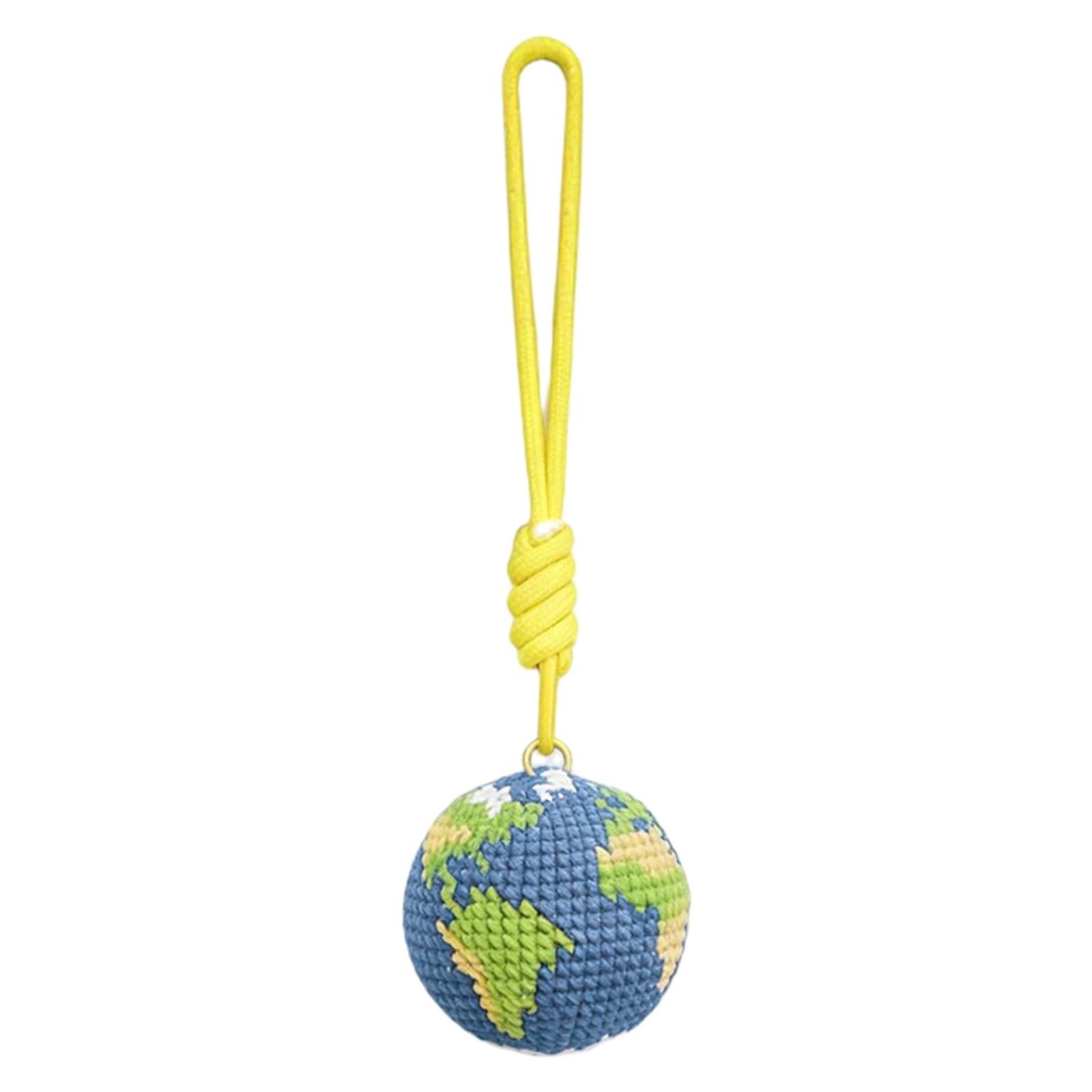 Handcrafted Crochet Earth Globe Keychain with Knotted Rope Loop Durable Hanging Ornament for Bags and Accessories One Size
Handcrafted Crochet Earth Globe Keychain with Knotted Rope Loop Durable Hanging Ornament for Bags and Accessories One Size